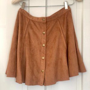 Design Lab Faux Suede Miniskirt (Size M)